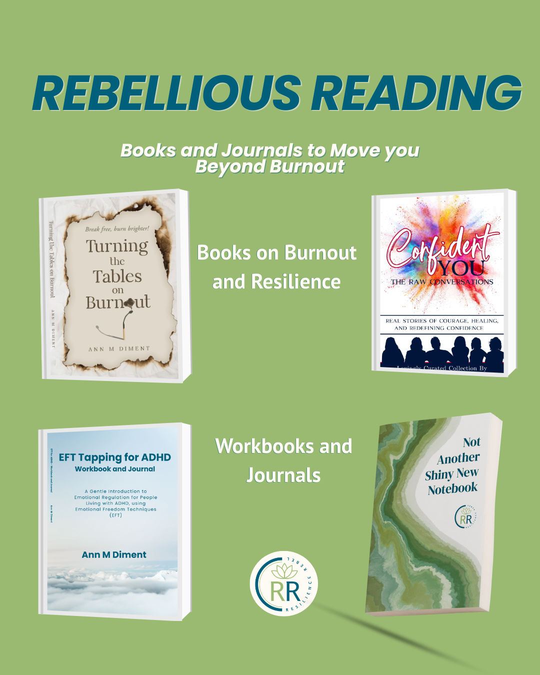 PTSD and Burnout image An image of a book - turning the tables on burnout, placed on a table with a text box describing the link between PTSD and burnout.